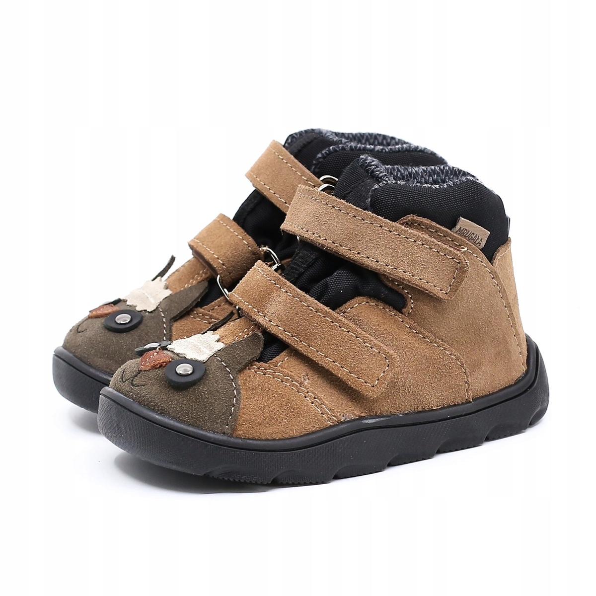 Mrugała Neko 6224/5-30 Barefoot alpaca karmel Te-por na rzepy roz.28