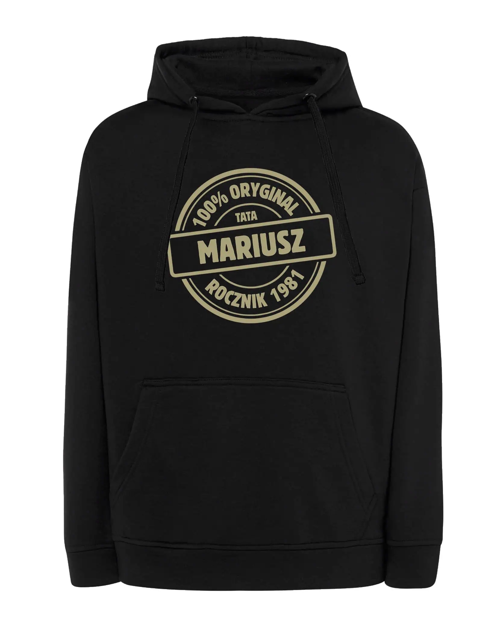 Mikina s kapucí Den mužů 100% Originál Dárek Černá M