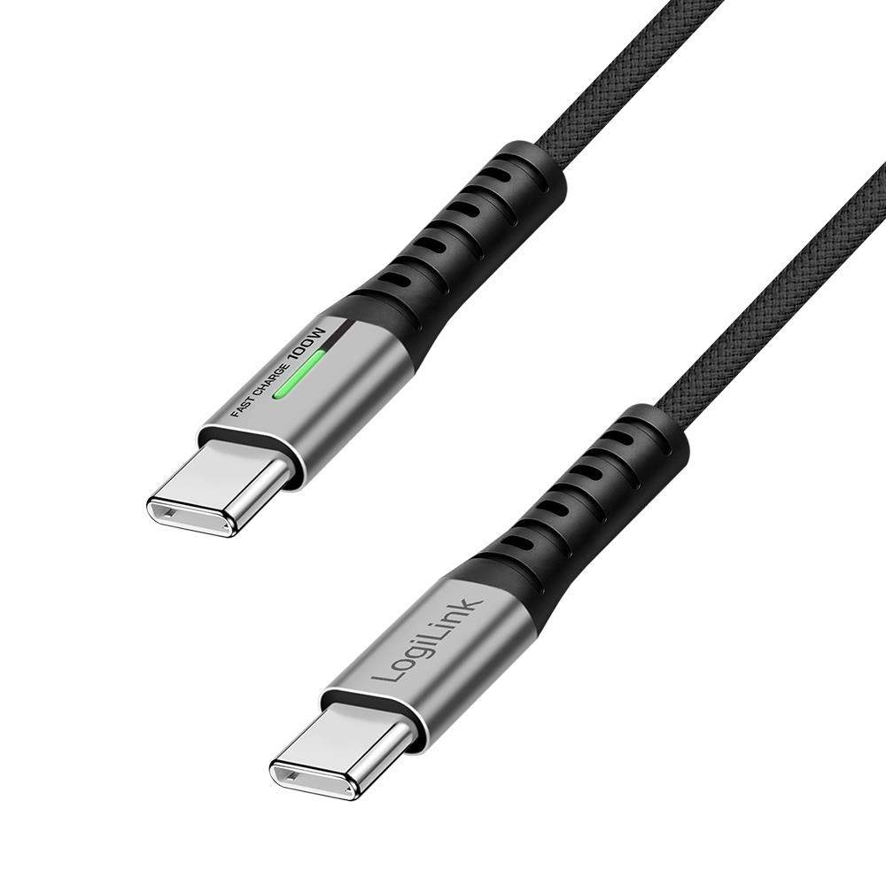 Kabel Usb 2.0 LogiLink CU0423 Usb-c Usb-c, M/M, 480 Mb/s, 100 W, czarny,