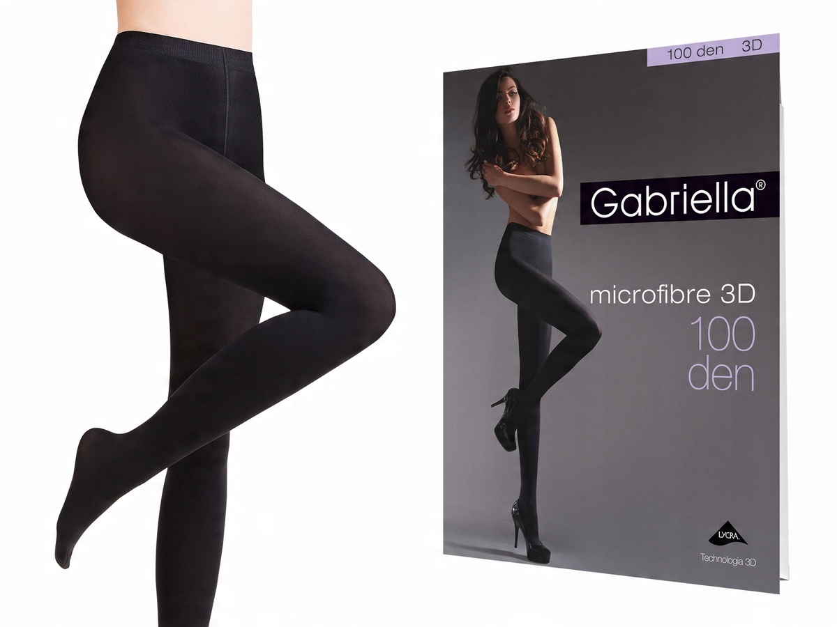 

Rajstopy Gabriella Microfibre 3D 100 den Nero 5
