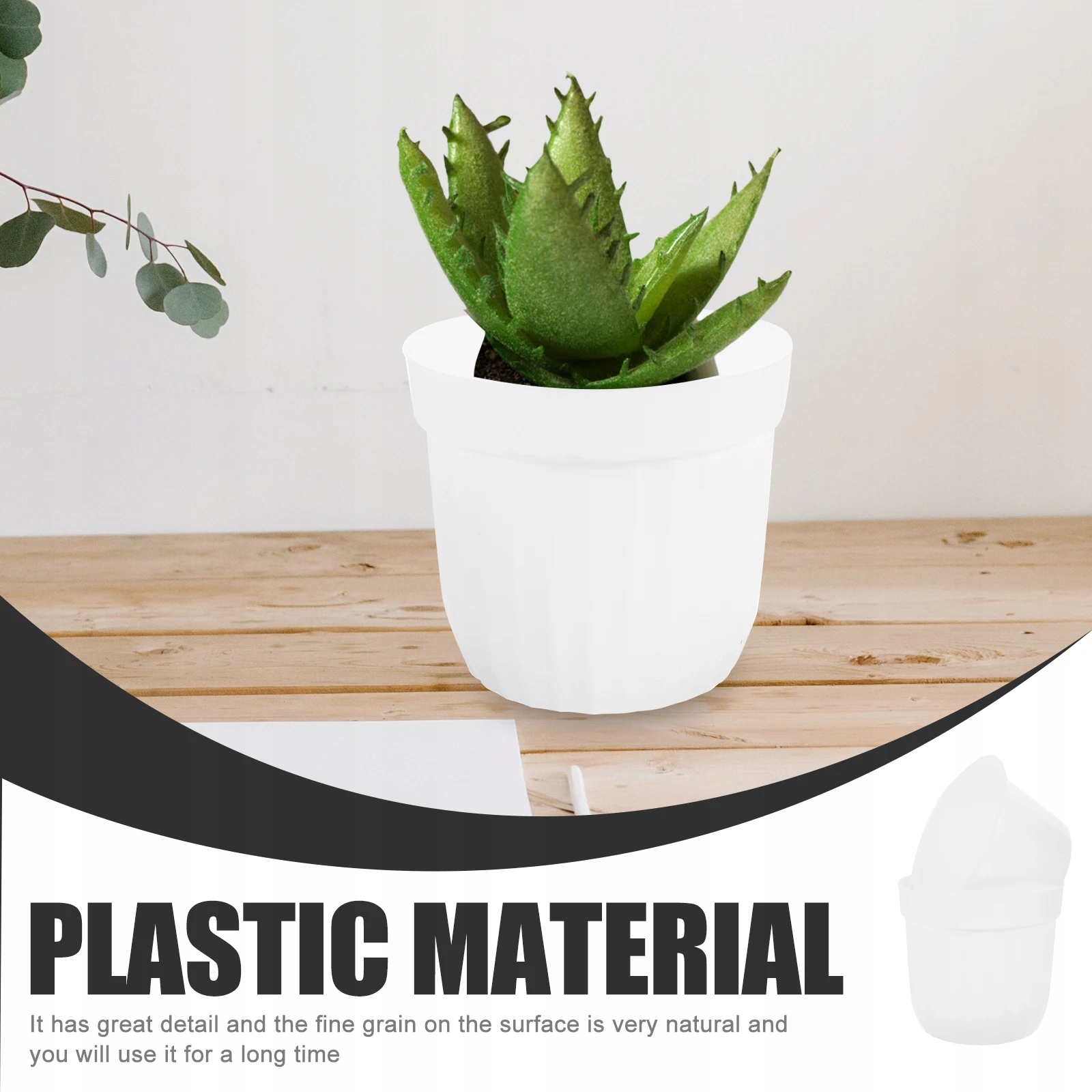 Plastikowe donice Duże doniczki Orchidea Białe do Rodzaj osłonka