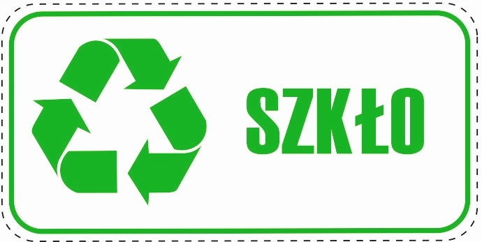

Naklejka na kosz segregacja śmieci 9X18cm Szkło L