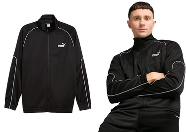 Sportovní mikina rozepínací Puma 684618 01 na běhání, černá, velikost S