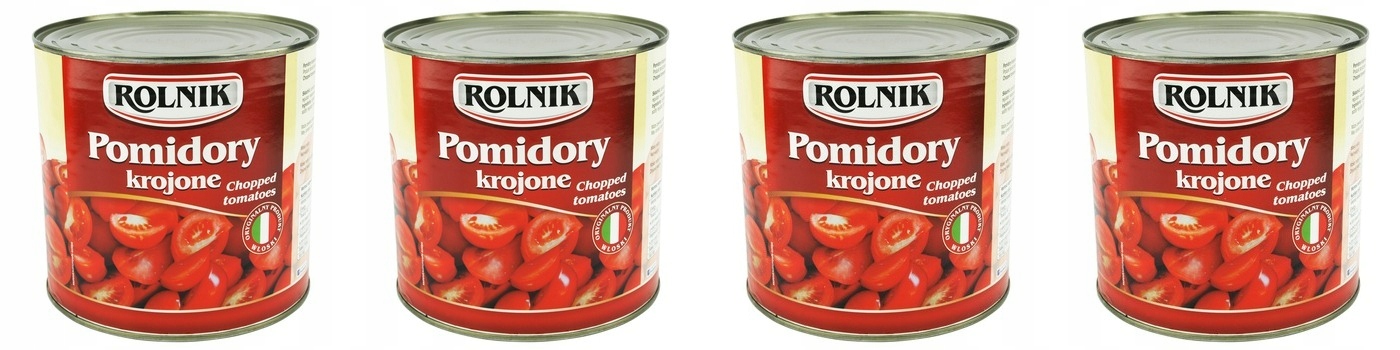 4x 2500g Rolnik Pomidory krojone