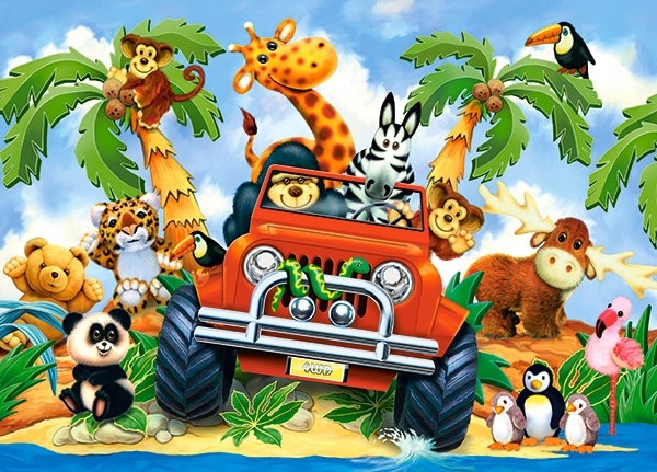 

Puzzle Maxi 40 Zwierzęta Pluszaki Safari 4+ Castor