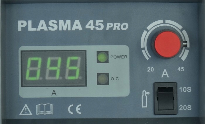 Przecinarka plazmowa PLASMA 45 PRO Moc pobierana 4.9 kVA