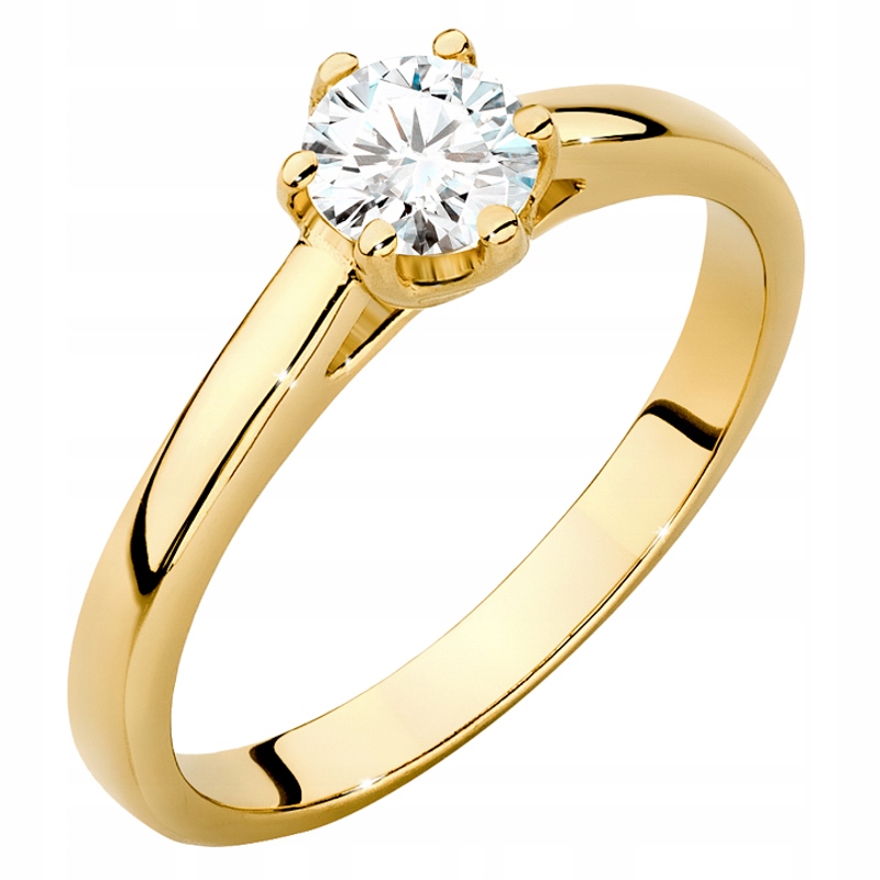 Zlatý Prstýnek pr. 585 s Briliantem 0,40 ct 14k