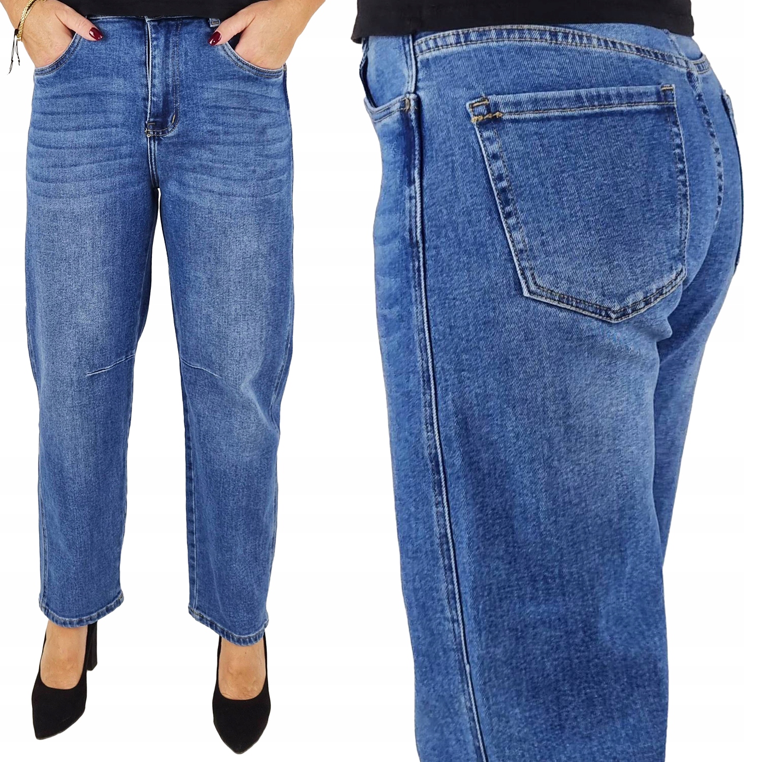 M.sara Kalhoty Balloon Fit Džíny S Širokými Nohavicemi Modré 40/L