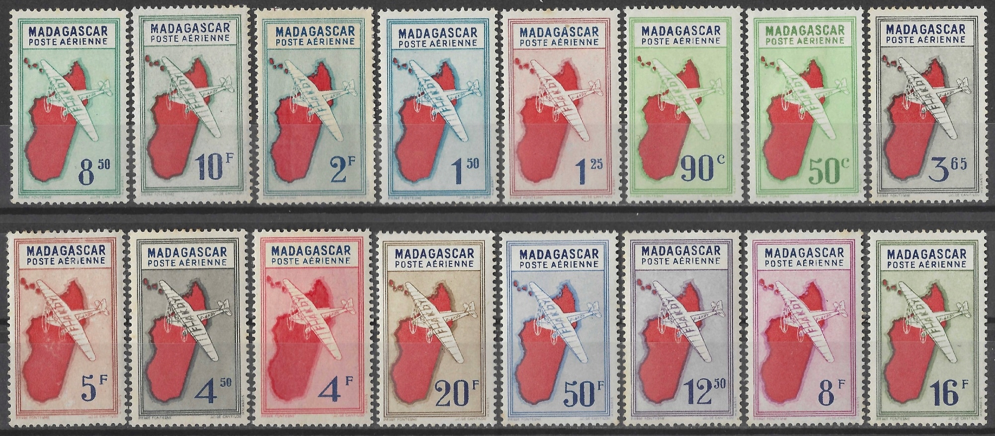 Madagaskar - samolot* (1942) SW 364-379