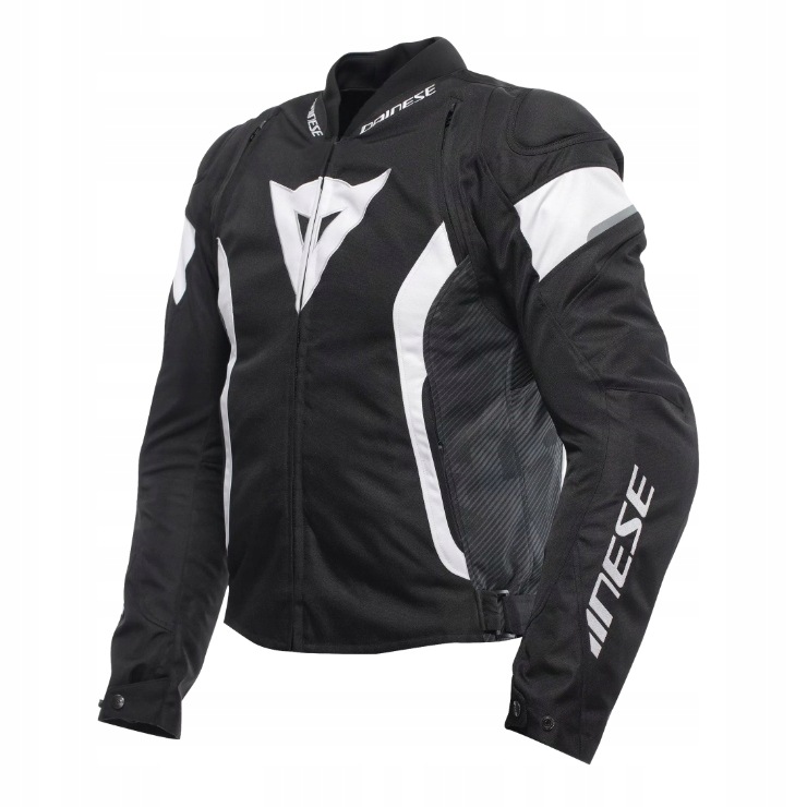 Dainese Avro 5 Tex Čierna/biela Motocyklová Bunda 54