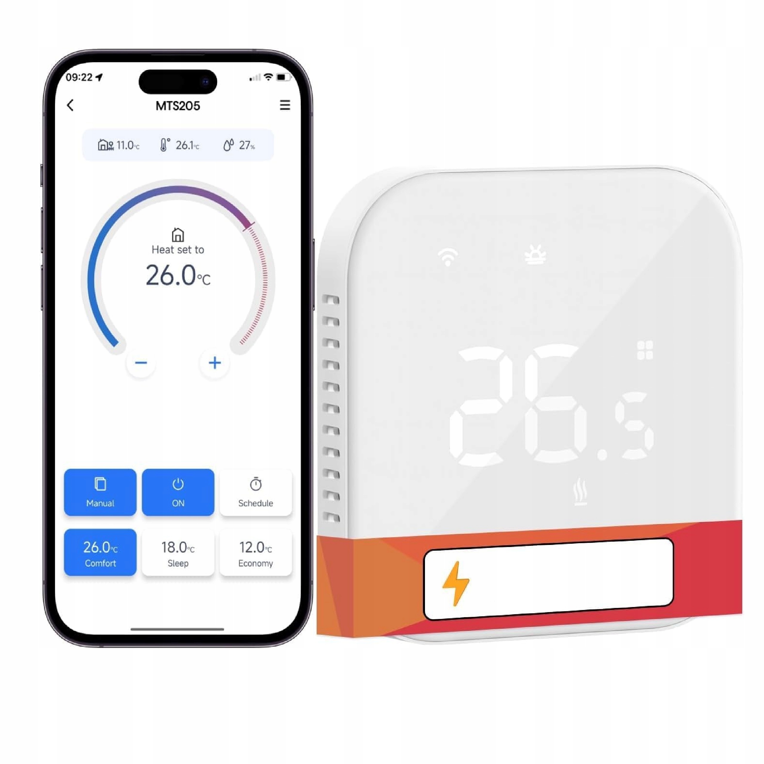 Meross MTS205 inteligentní Wi-Fi termostat pro podlahové vytápění Alexa
