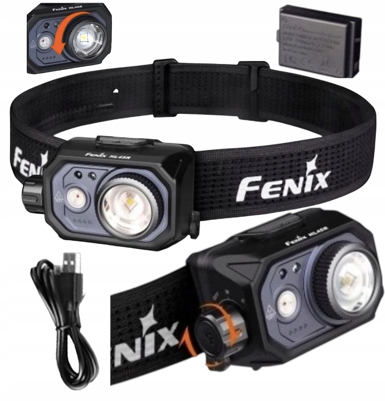 Latarka czołowa Fenix HL45R 1000 lumenów Zoom regulacja skupienia wiązki