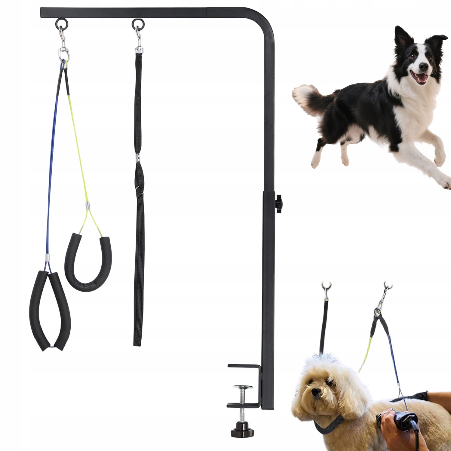 Levně Držák Na Stříhání Psa Nastavitelný 44X53-78 CM Černý Groomerský