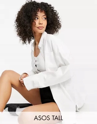 DAMSKA BIAŁA KOSZULA KLASYCZNA GŁADKA TALL 36 1DPL Rozmiar 36