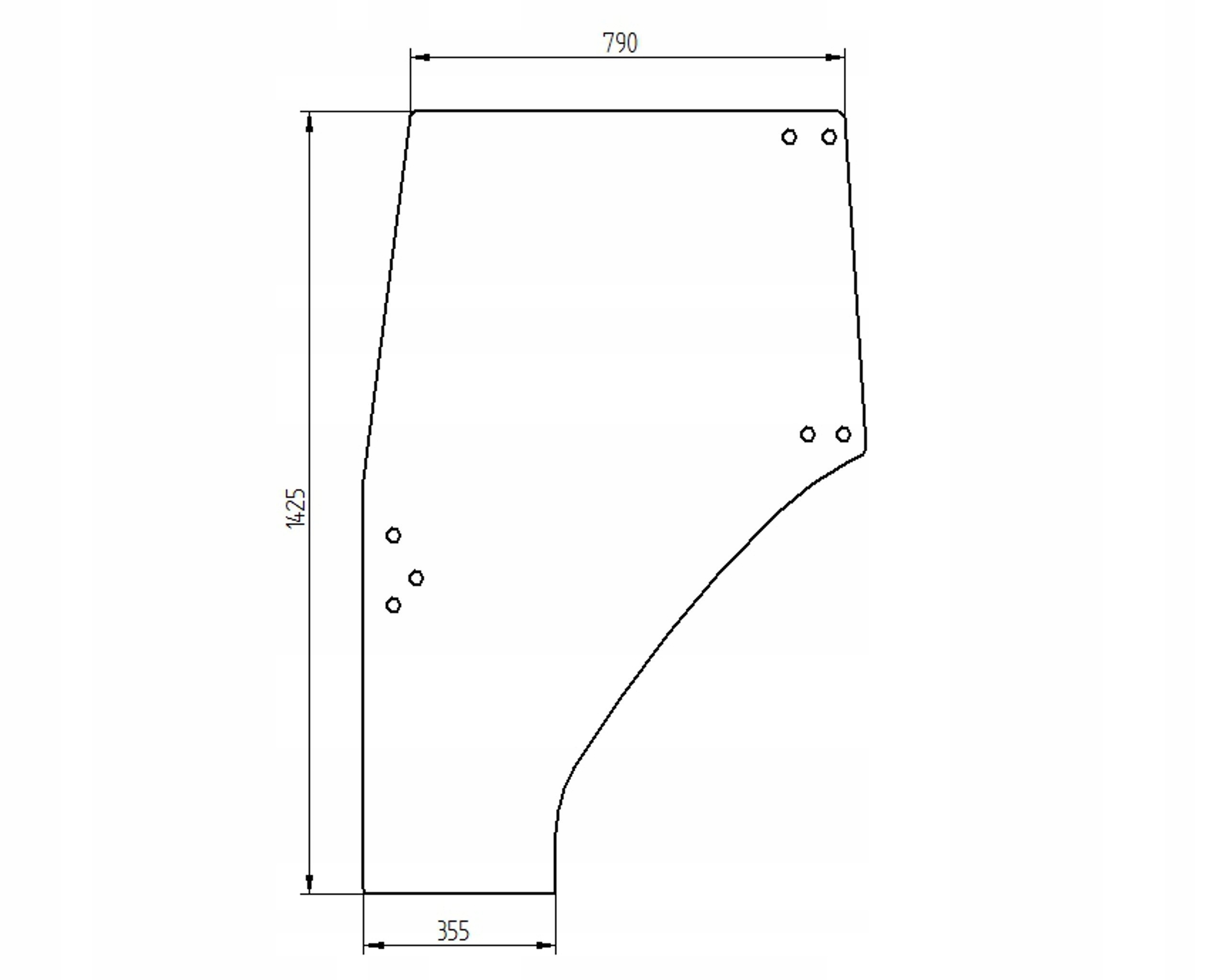 čelní sklo pro traktor Kubota dveře levé T029070773