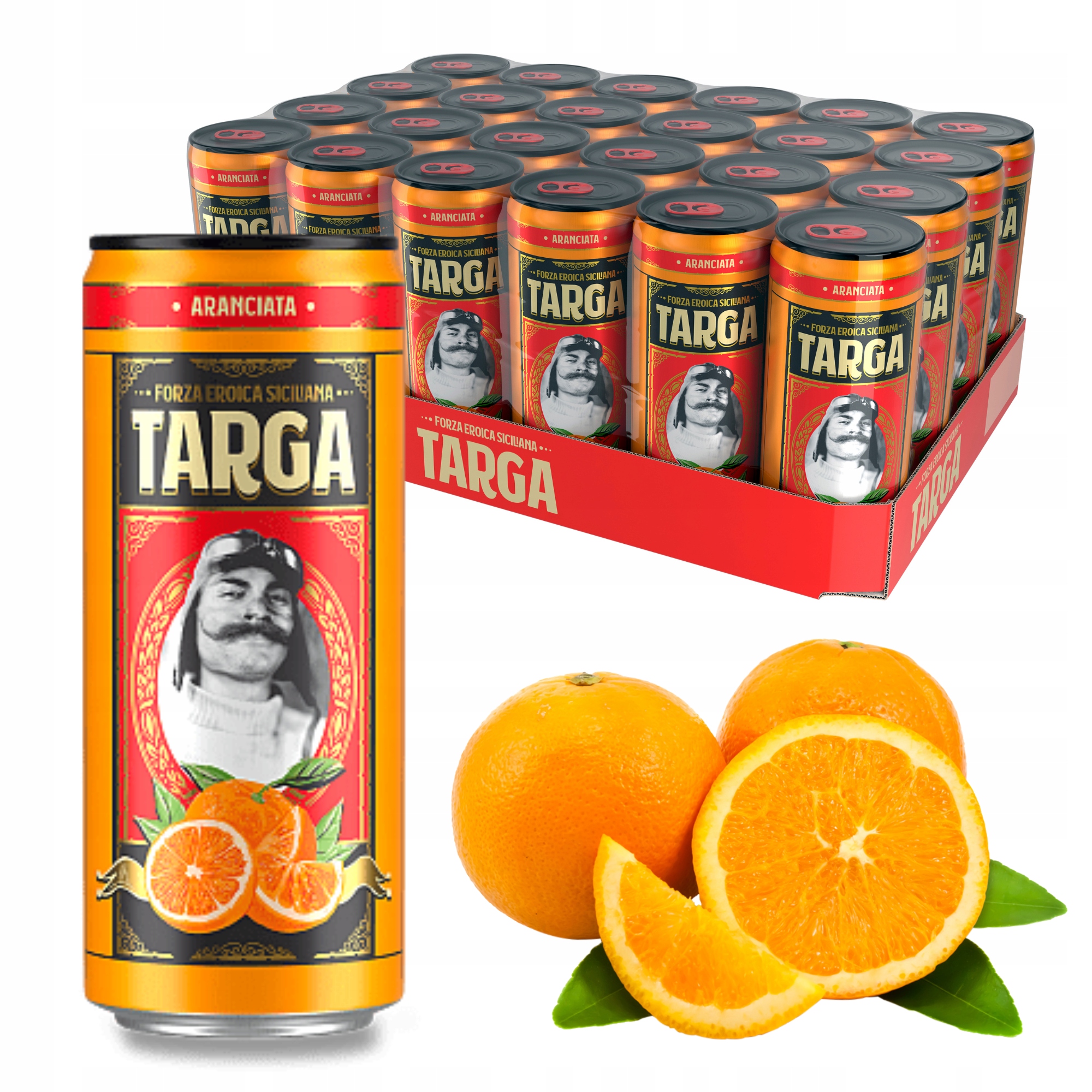 Lemoniada Pomaranczowa Targa Aranciata 24 x 330 ml Puszka Jak Fanta Orange