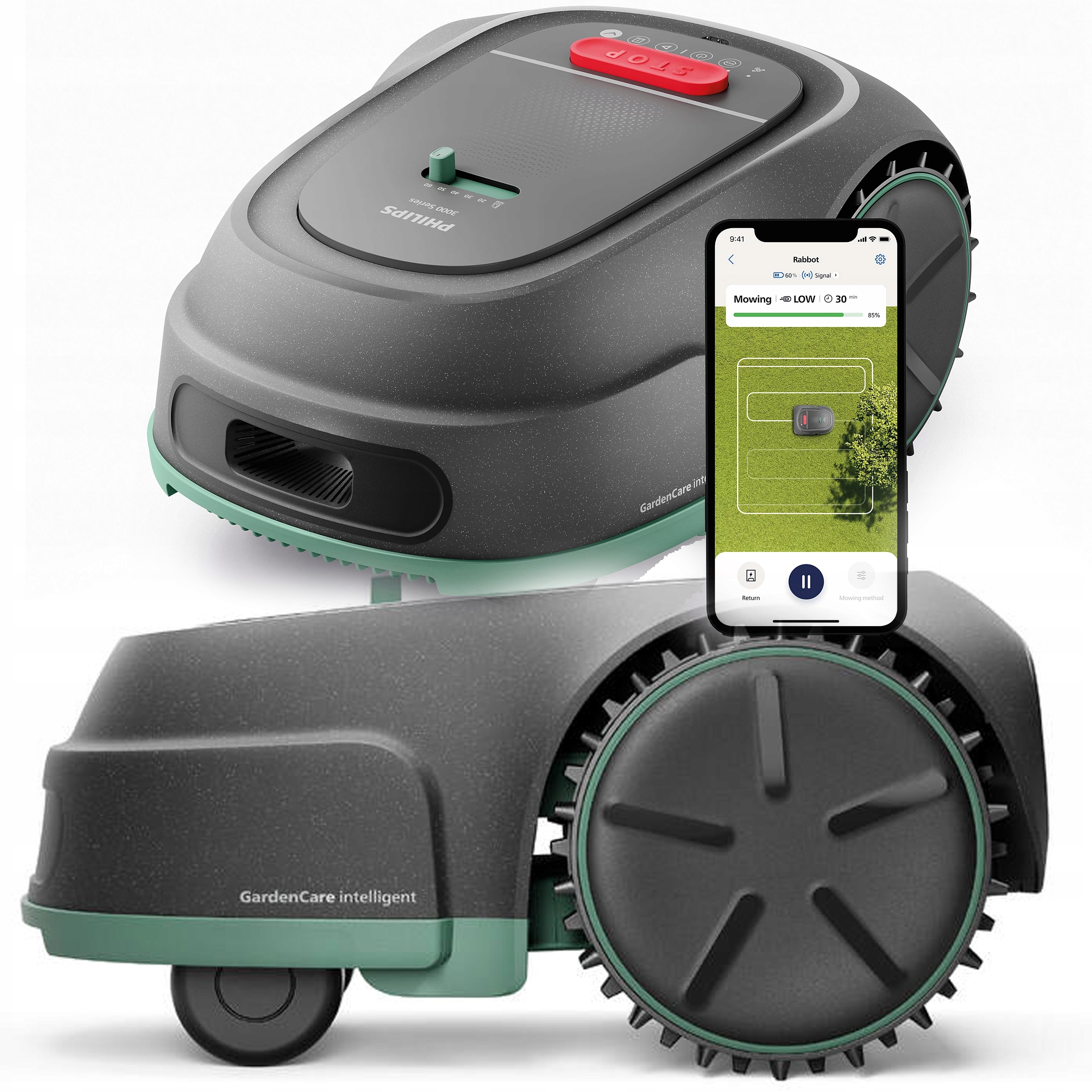 Robotická kosačka Philips RSL3000/10, šírka kosenia 18 cm