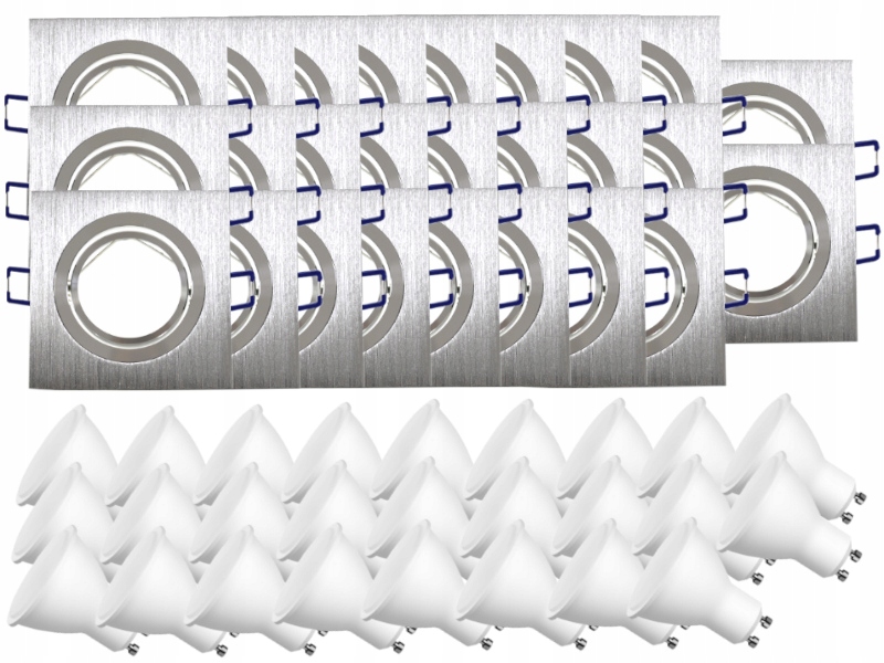 Zestaw Oprawy Sufitowe Halogen 26x +Żarówki 3W