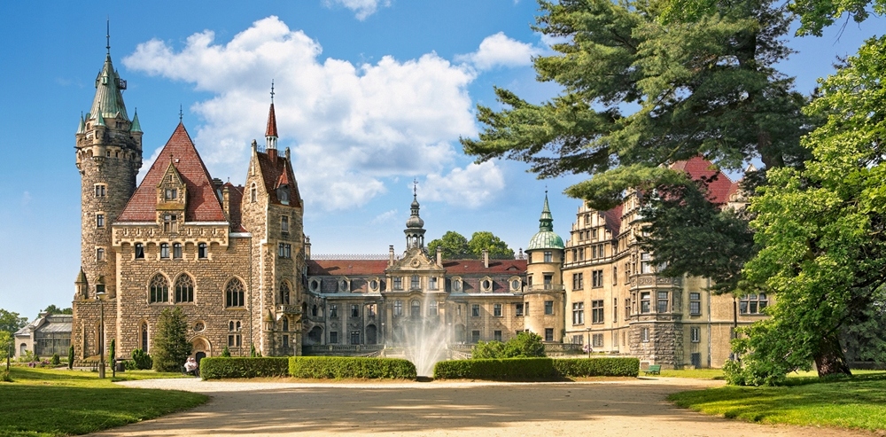 

Puzzle 4000 Widok Miasto Zamek Moszna Castor 9+