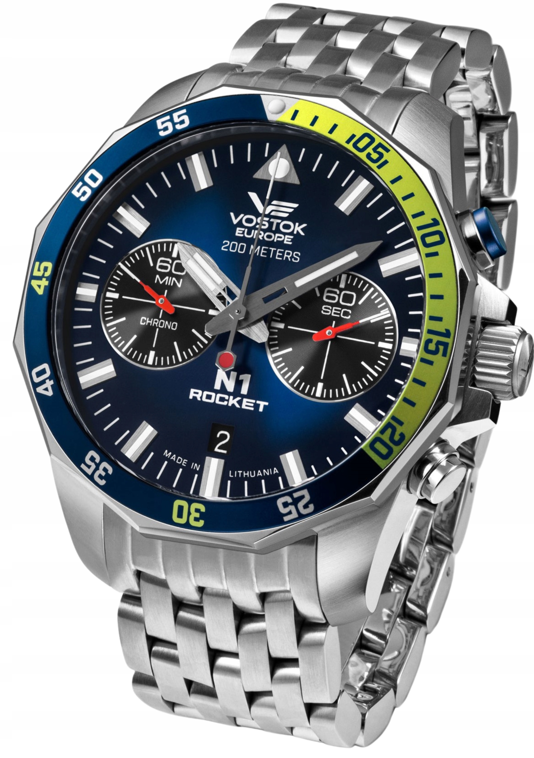 Nový Originální Pánské hodinky Vostok Europe 6S21-225A708B Rocket N-1 data