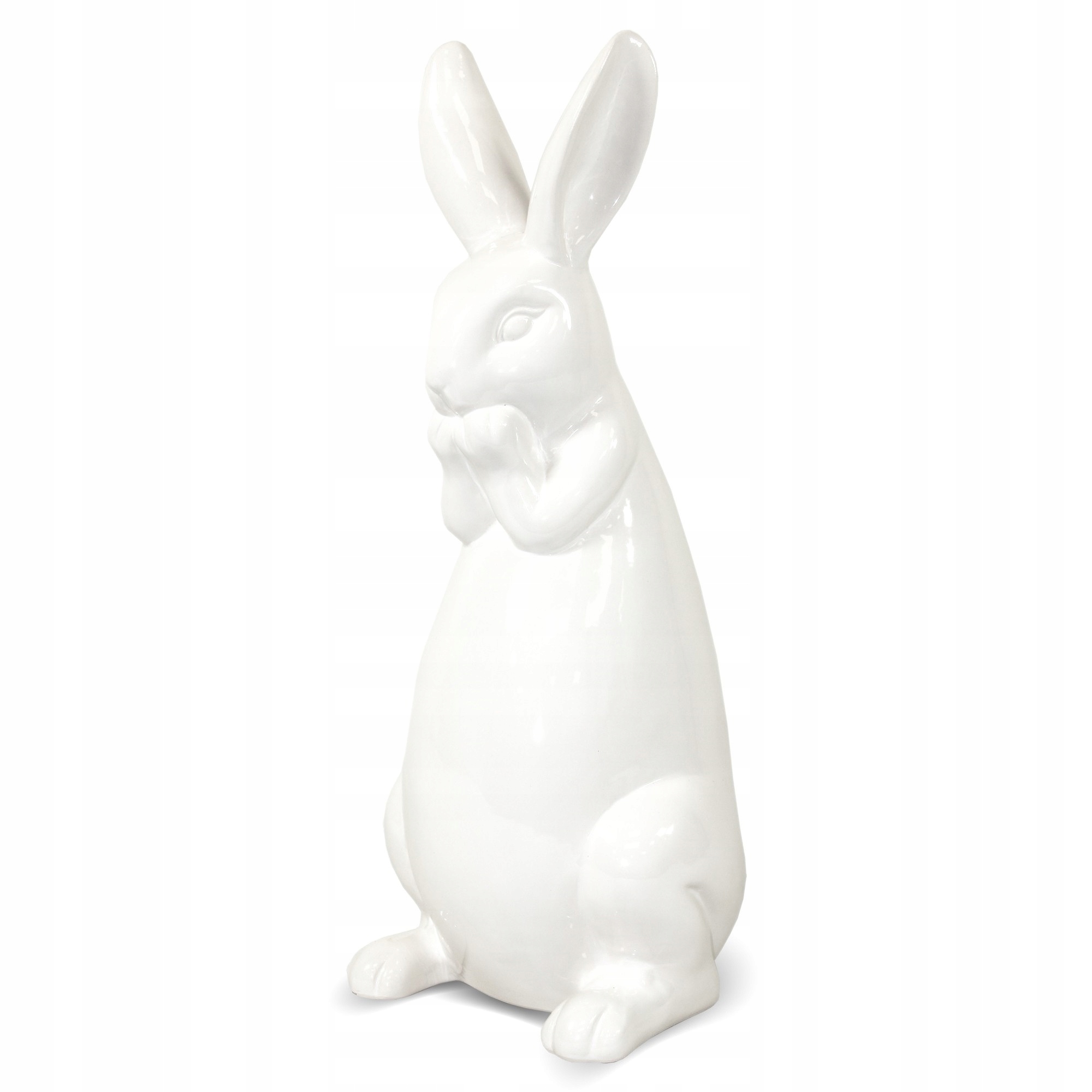 Zajíček figurka z ušlechtilé keramiky, bílá 39 Cm