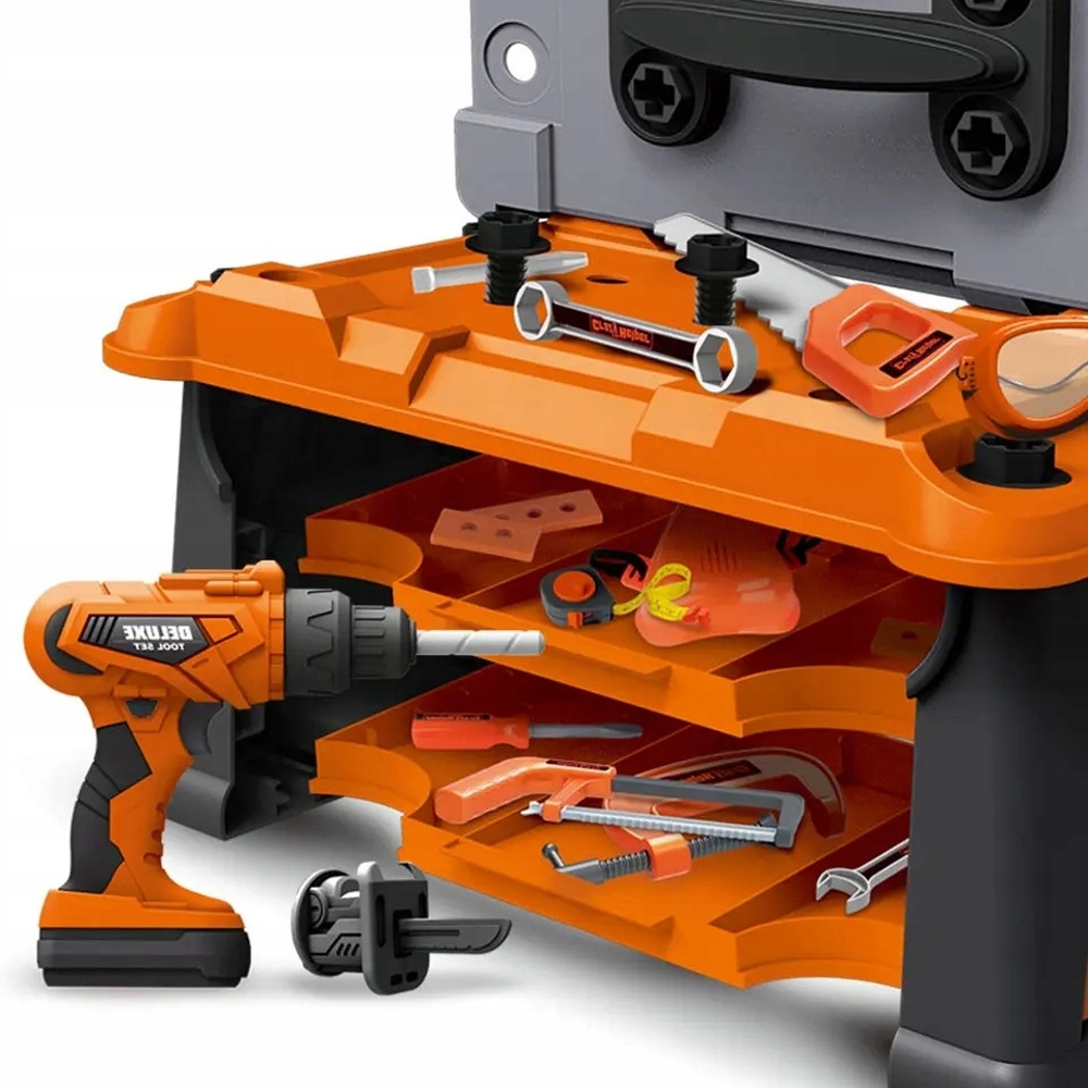 ZESTAW MAJSTERKOWICZA WARSZTAT SKRZYNKA NARZĘDZIA WIERTARKA na BATERIE 65w1 Stan opakowania oryginalne