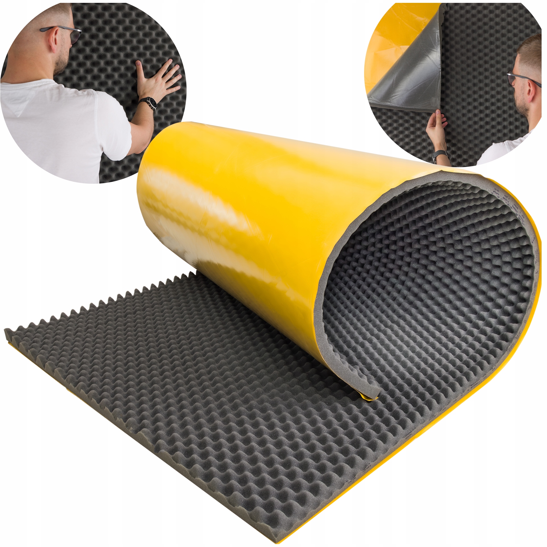 Samolepicí akustická pěna Fala 3cm 2m2 hráčská místnost sinusoida 200x100