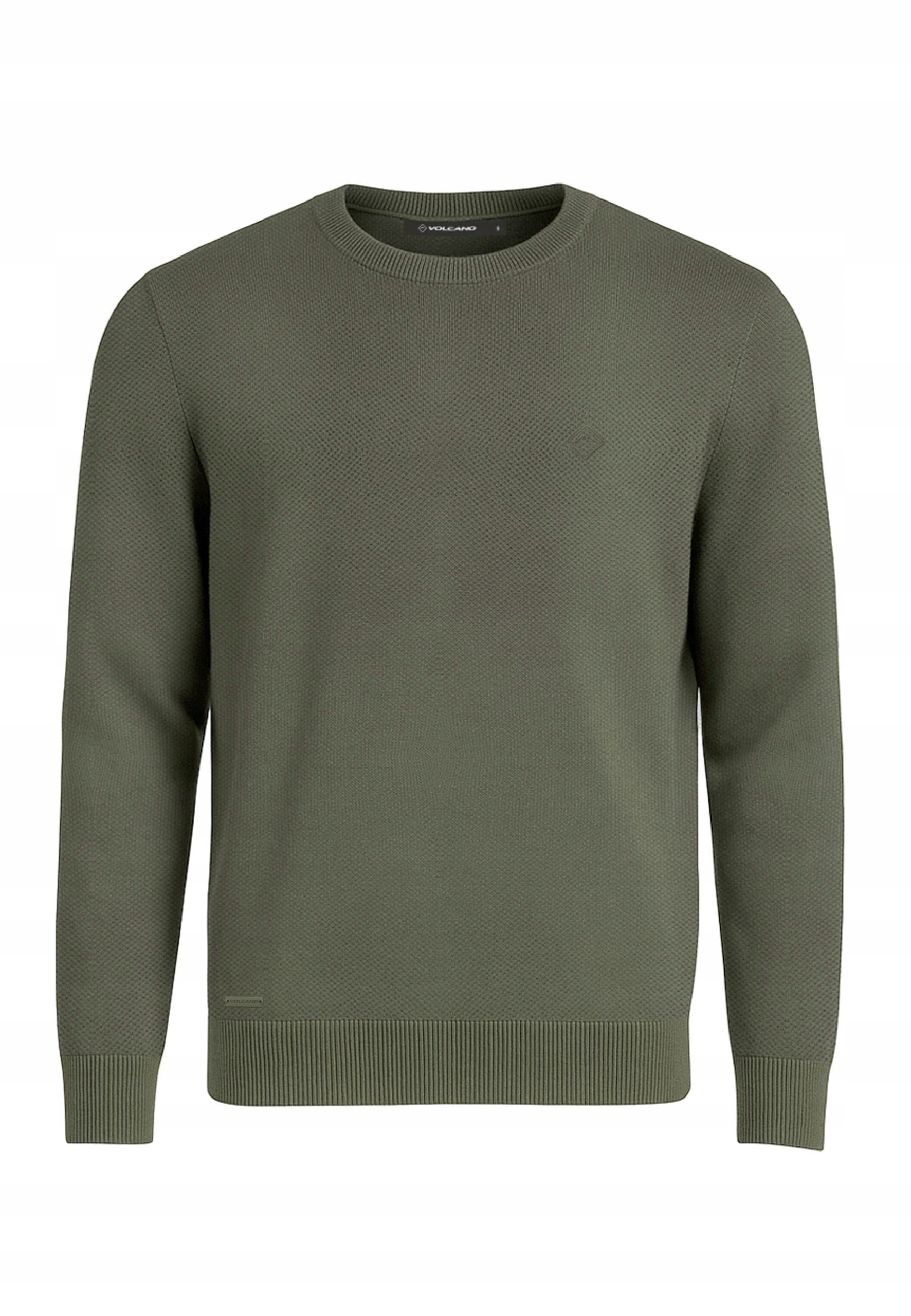 Pánský Bavlněný Svetr Zelený Volcano S-logan M