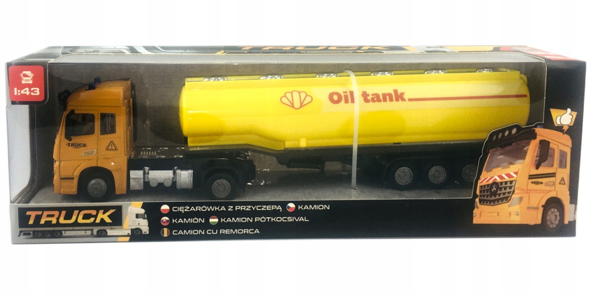 CIĘŻARÓWKA TIR METAL CYSTERNA 1:43 NAPĘD 2 KOLORY Marka Dromader