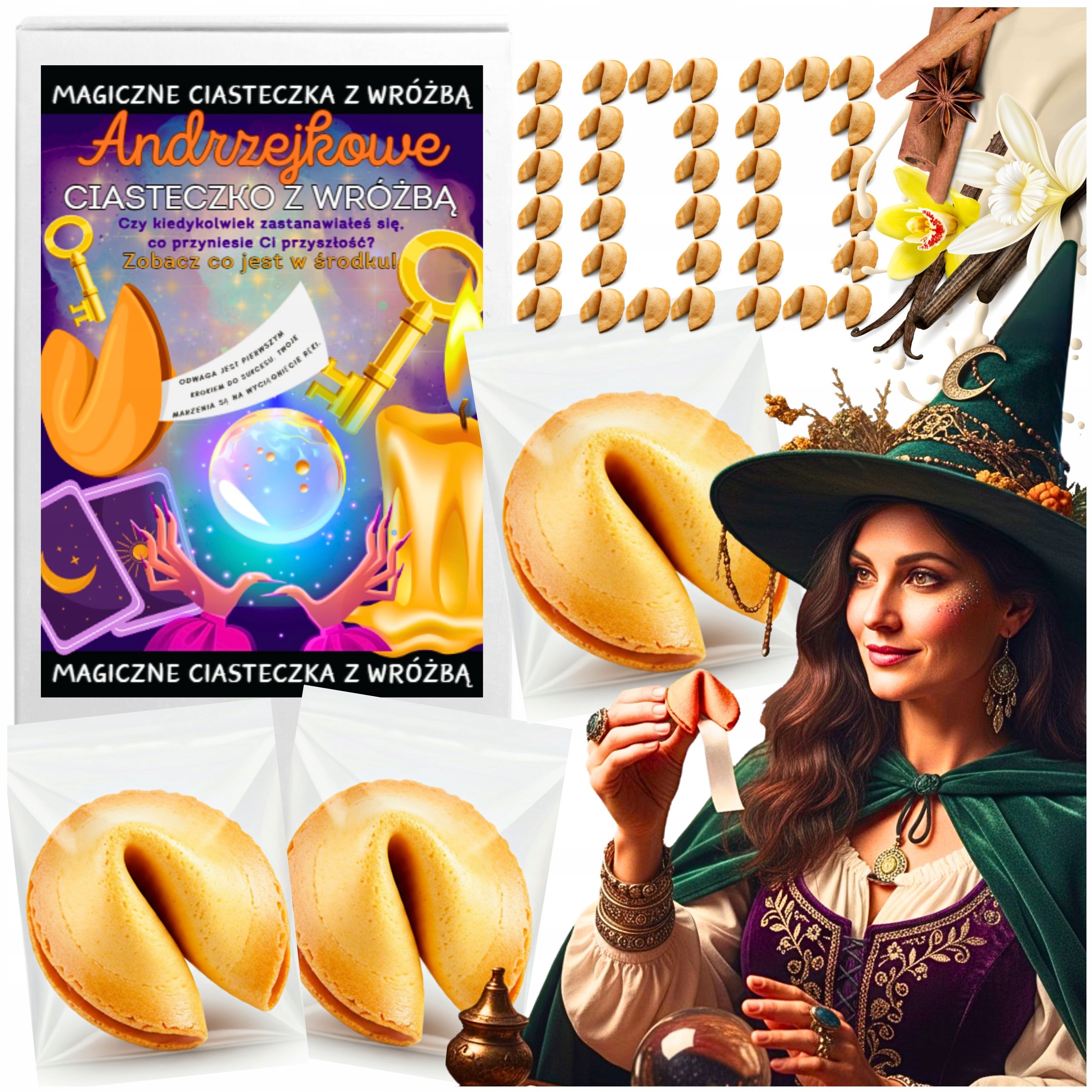 100x Sušenka s věštbou Svatoondřejská Noc Kouzelná noc Party Ples pro hosty