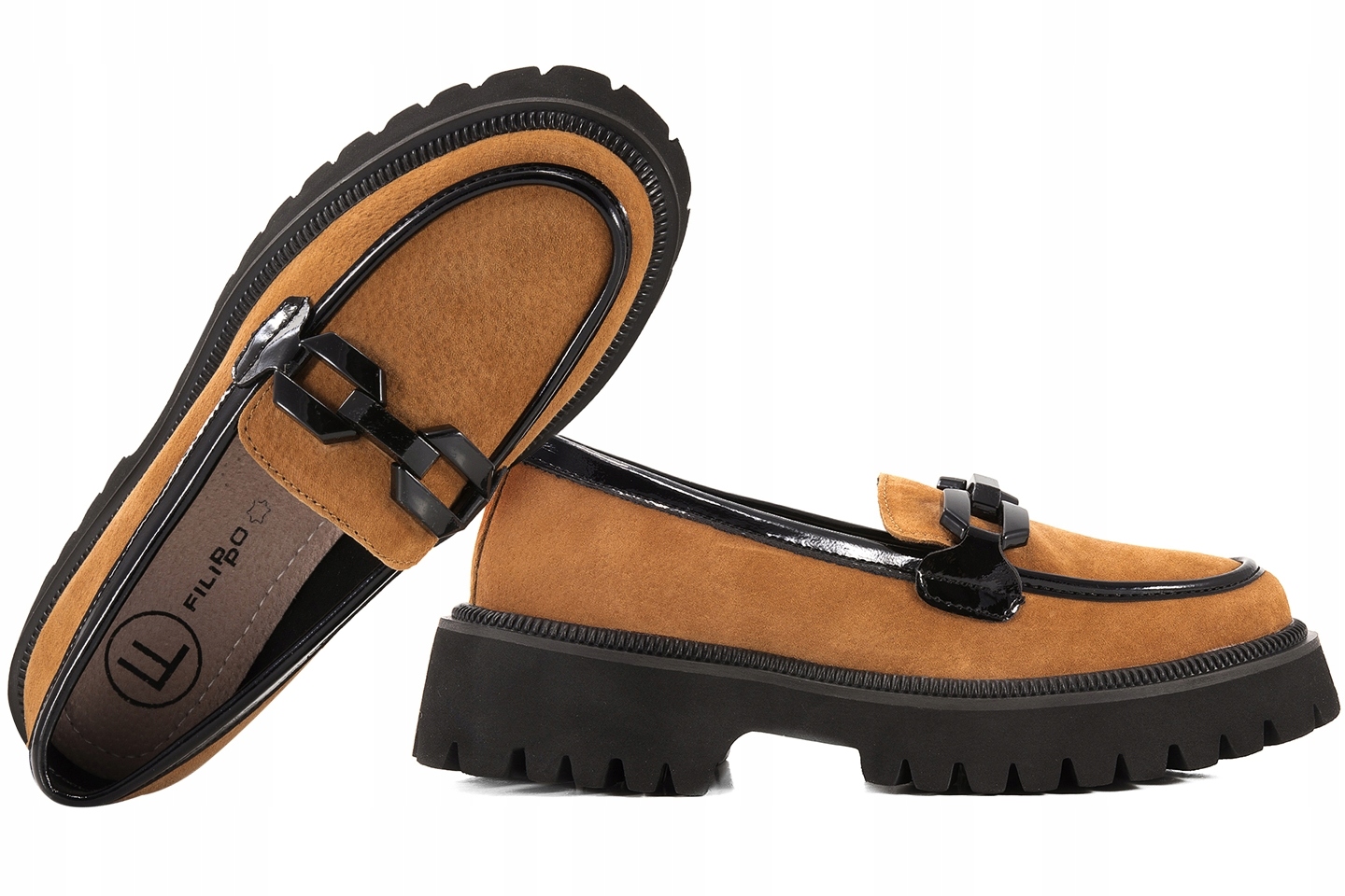 Filippo DP6486 Dámské Polobotky Mokasíny Kožené Semišové 40