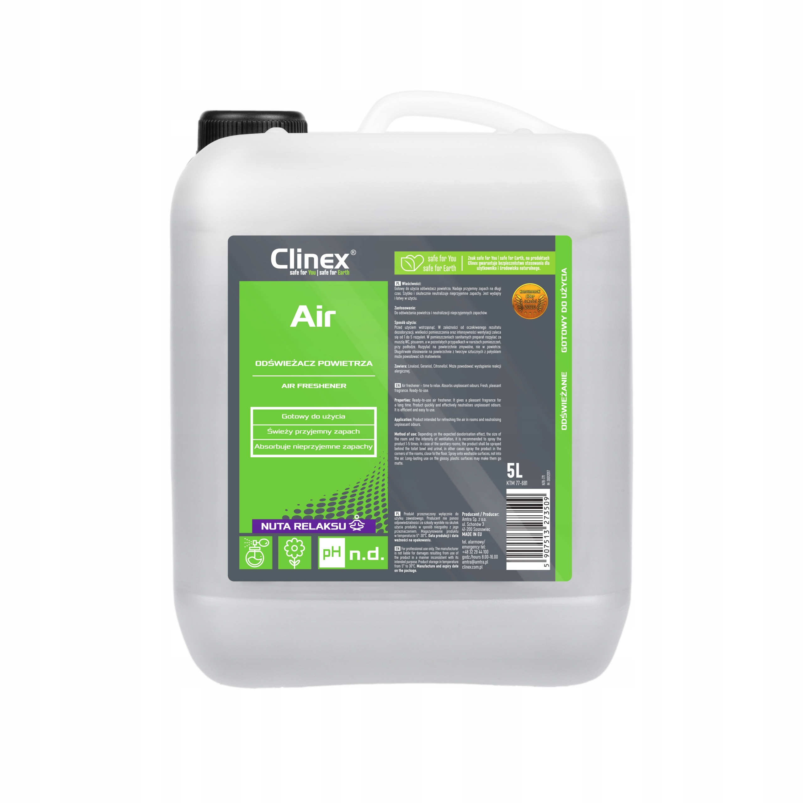 

Clinex Air Nuta Relaksu 5L Odświeżacz Powietrza