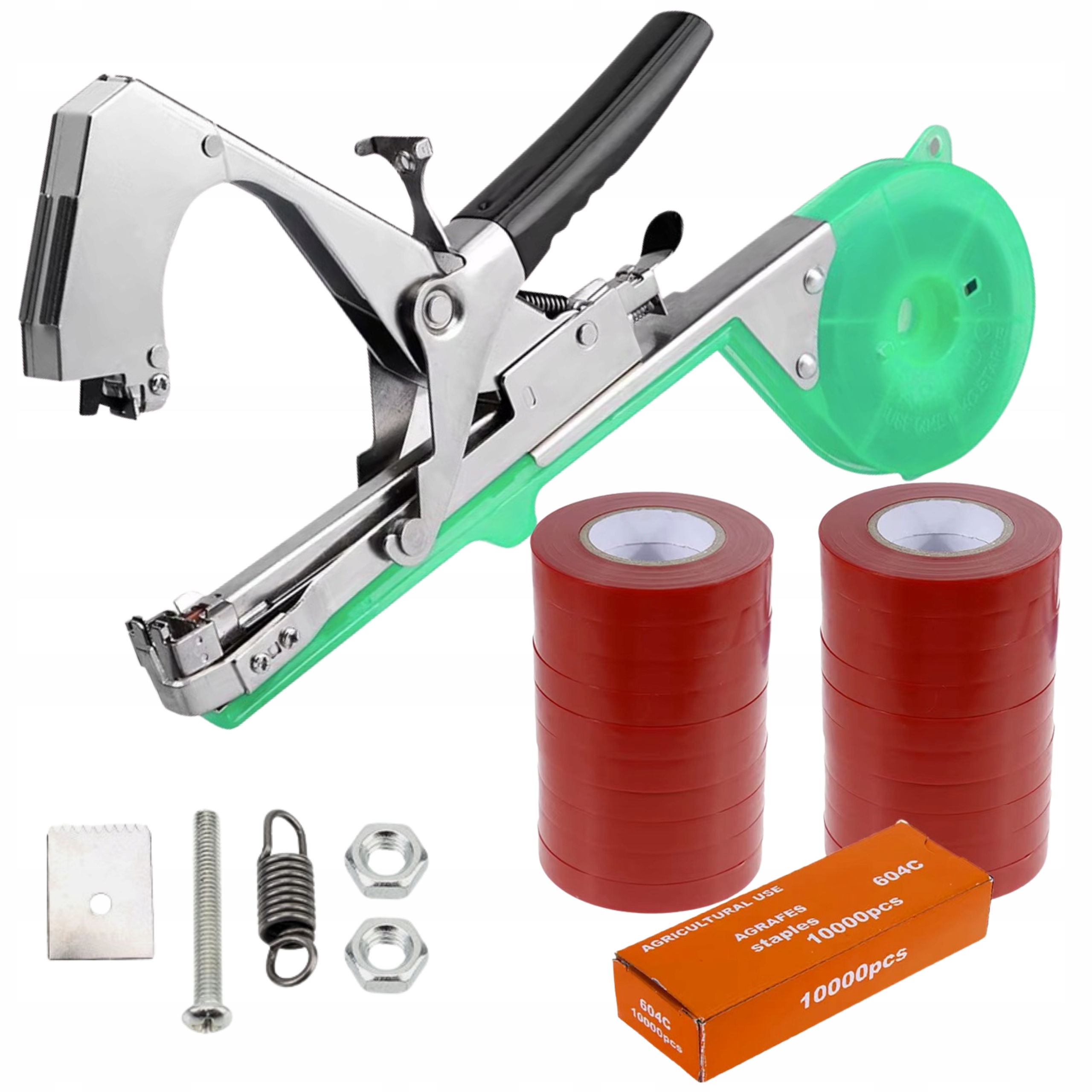 Tapener Zszywacz Ogrodniczy Szkółkarski Do Wiązania Roślin 20xTAŚMA Zszywki