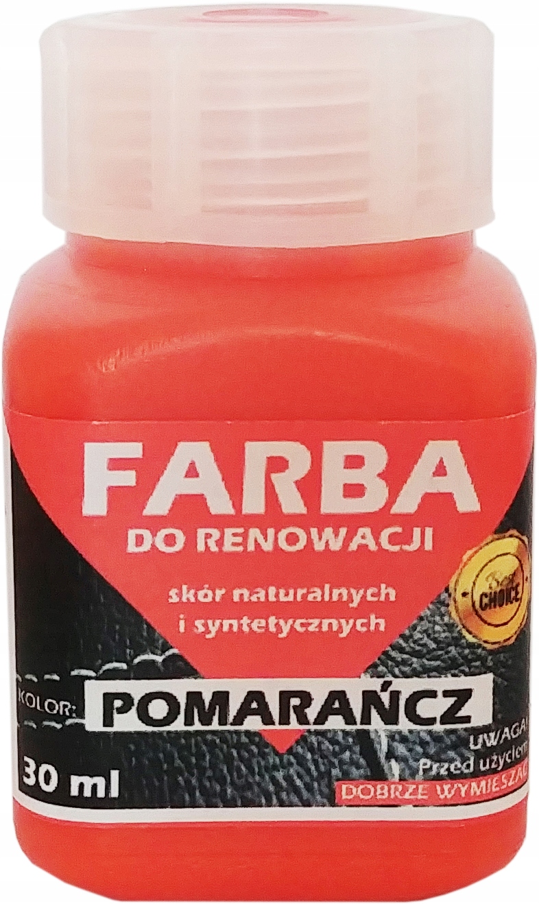 

Renowacja Skóry Tapicerki Farba Pomarańczowy 30ml