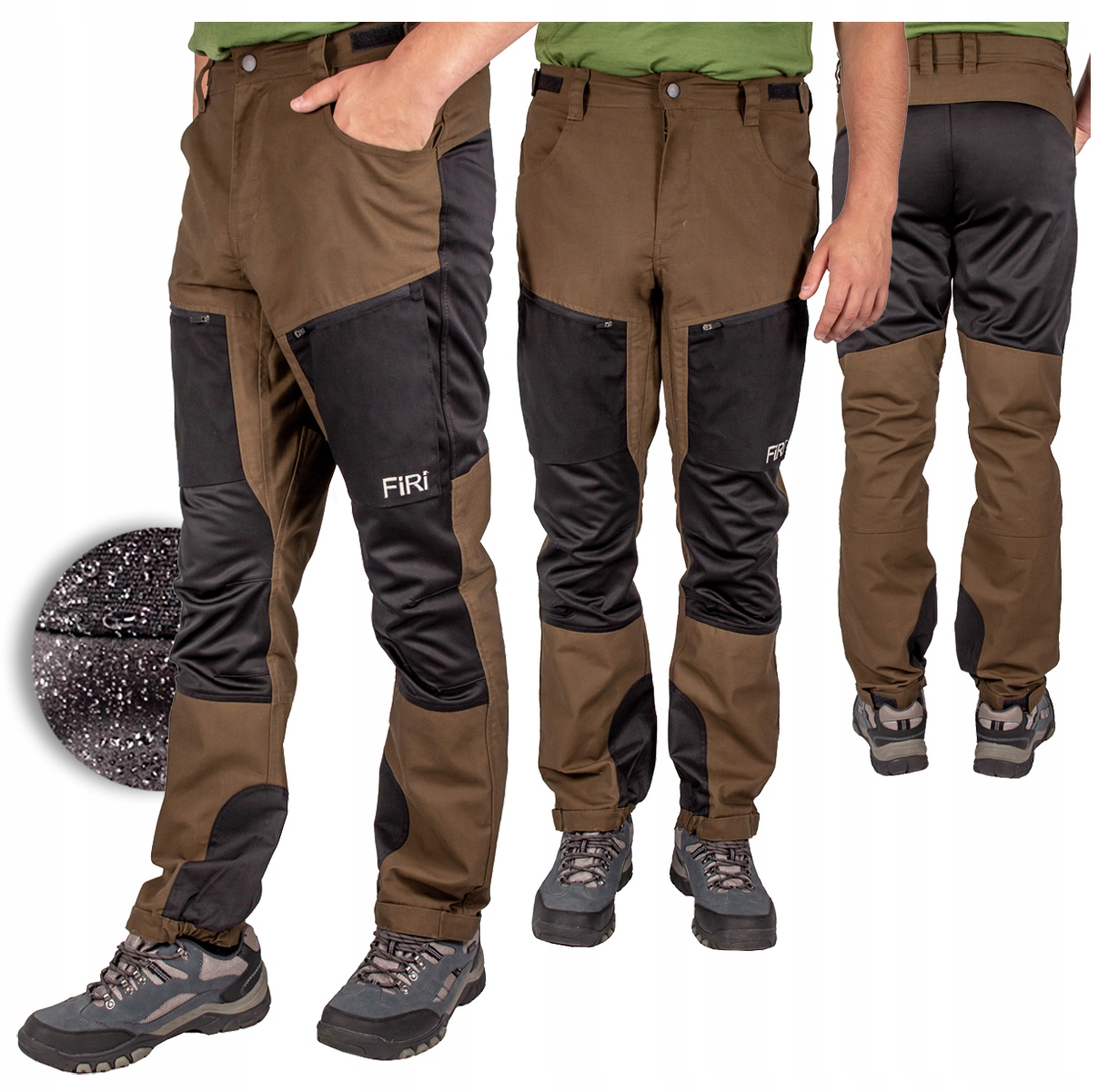 Trekové kalhoty Softshell pánské zelené Outdoor do hor Firi XXL