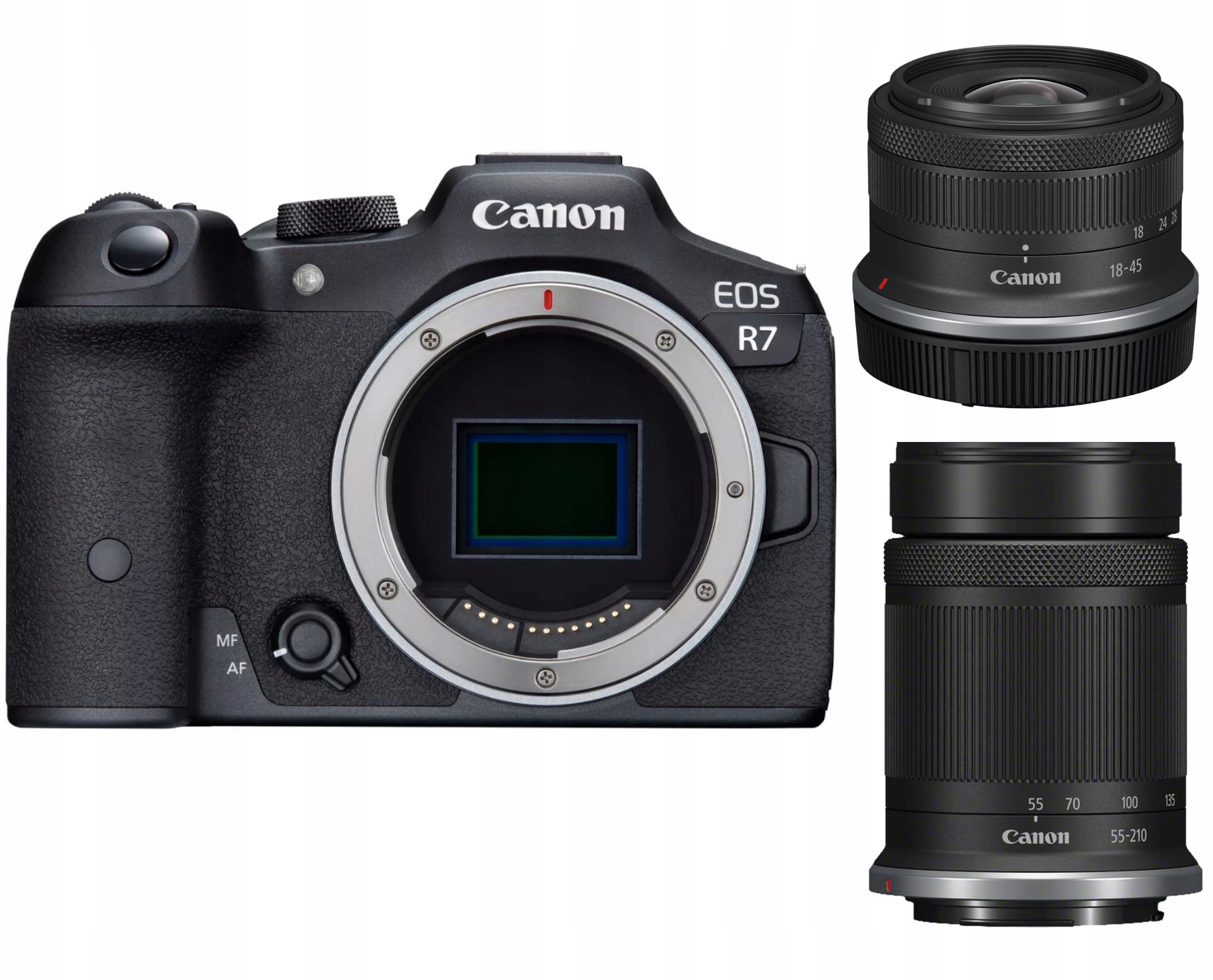 Aparat Canon Eos R7 Rf-s 18-45mm F4.5-6.3 Is Stm Rf-s 55-210mm F5-7.1