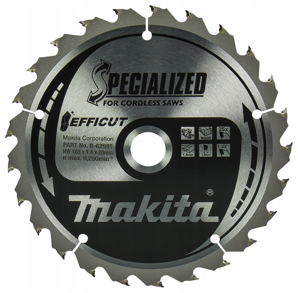 

Makita Efficut B-62985 Tarcza Do Drewna 165X20 25Z