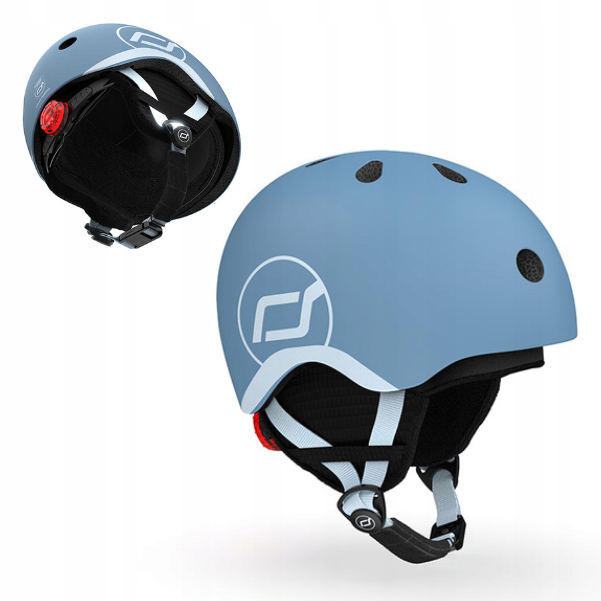 Scoot and Ride Kask Narciarski Dziecięcy Zimowy Xxs-s Steel 1-5 lat