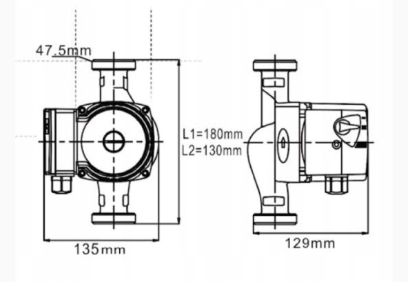 Pompa cyrkulacyjna obiegowa Ibo OHI 25-60/180 Marka Ibo