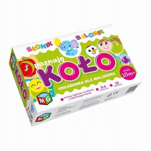 Układanka EDUKACYJNA dla Najmłodszych KOŁO Fajna Nazwa Poznaję Koło