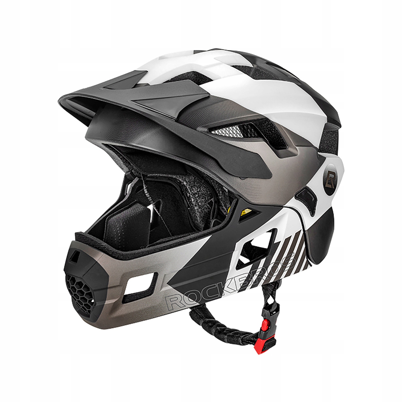Dětská Cyklistická Přilba S Odnímatelnou Čelistí vel. M 54-57 CM Šedá