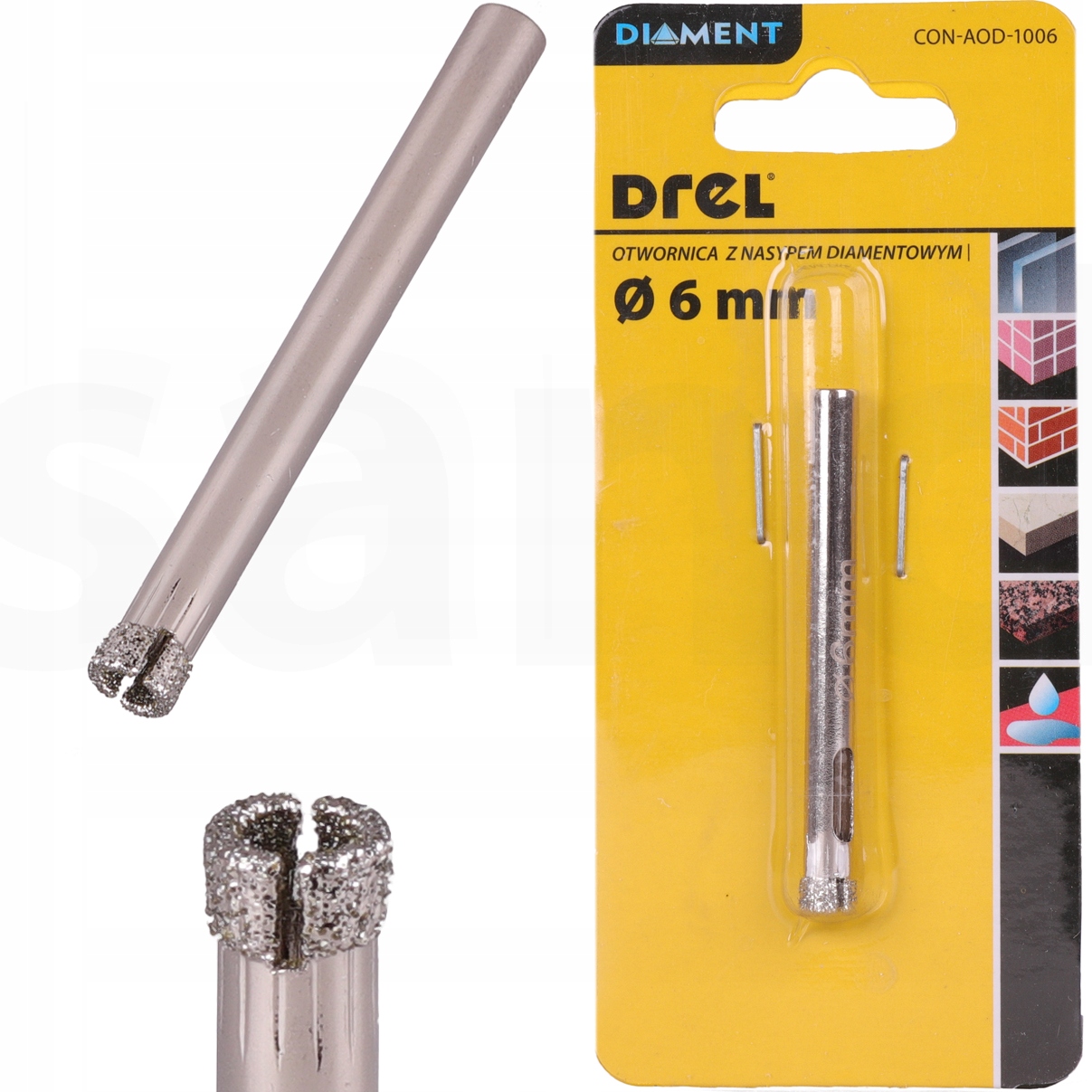 WIERTŁO DIAMENTOWE 6 mm OTWORNICA GRESU CERAMIKI