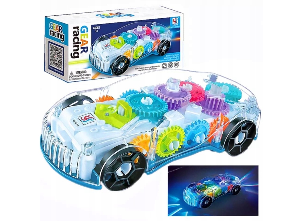 Magiczny Samochód, Samojezdne auto na baterie, świecące, grające, z trybami