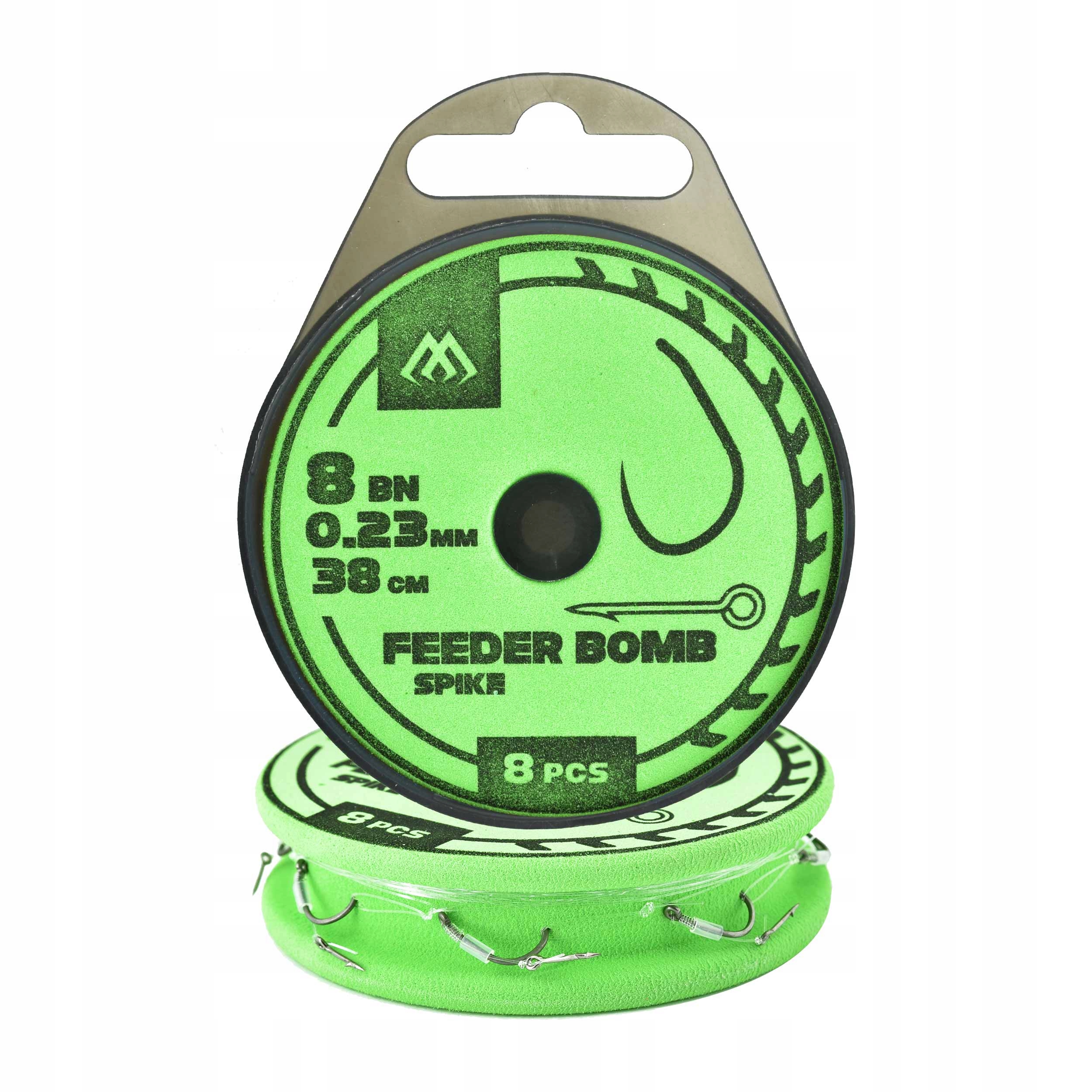 Haki z przyponem włosowym zakończone igłą Mikado Feeder Bomb #8 8szt.