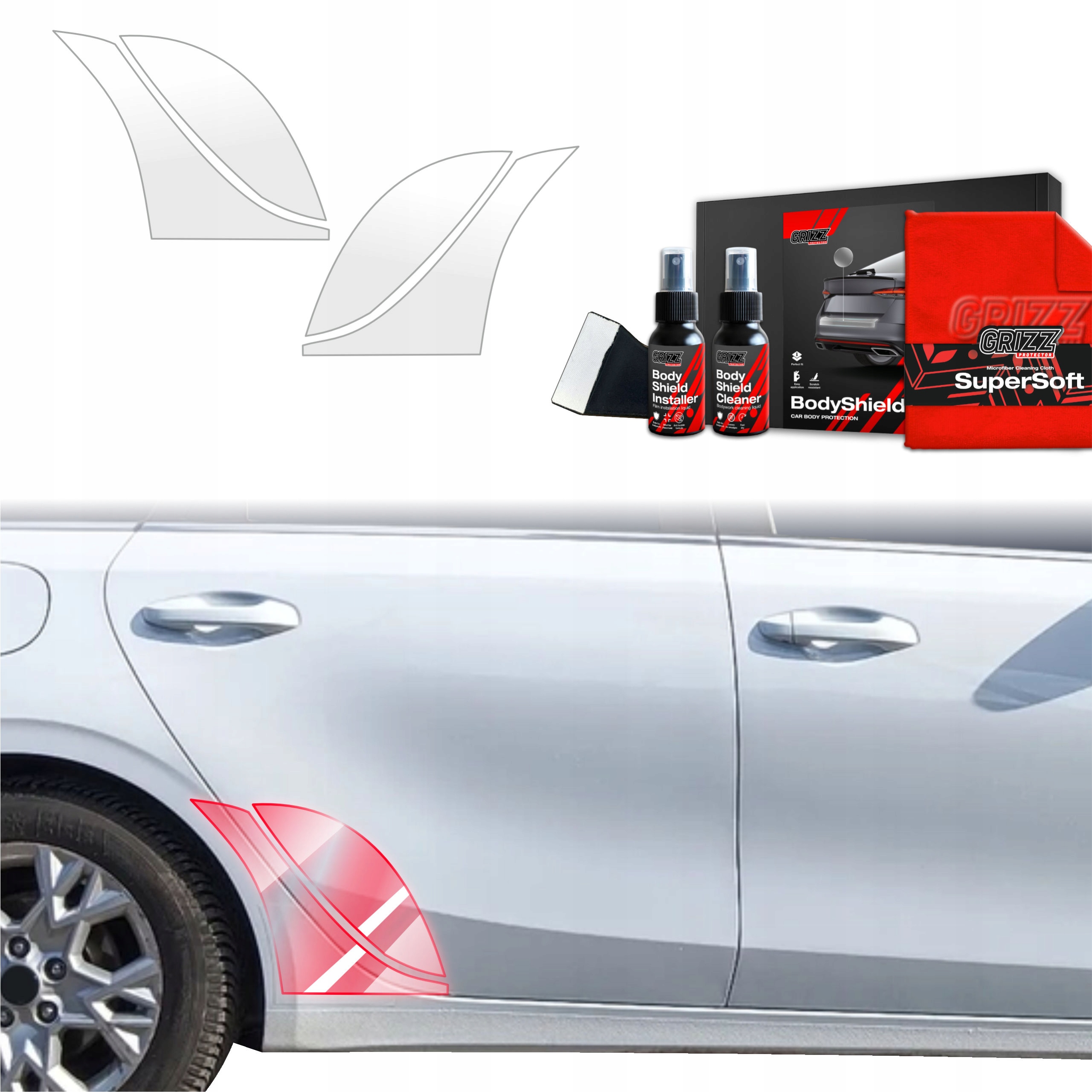 4v1 Fólie Ppf dýha na kola pro Kia Ceed (2021-2025) Grizz