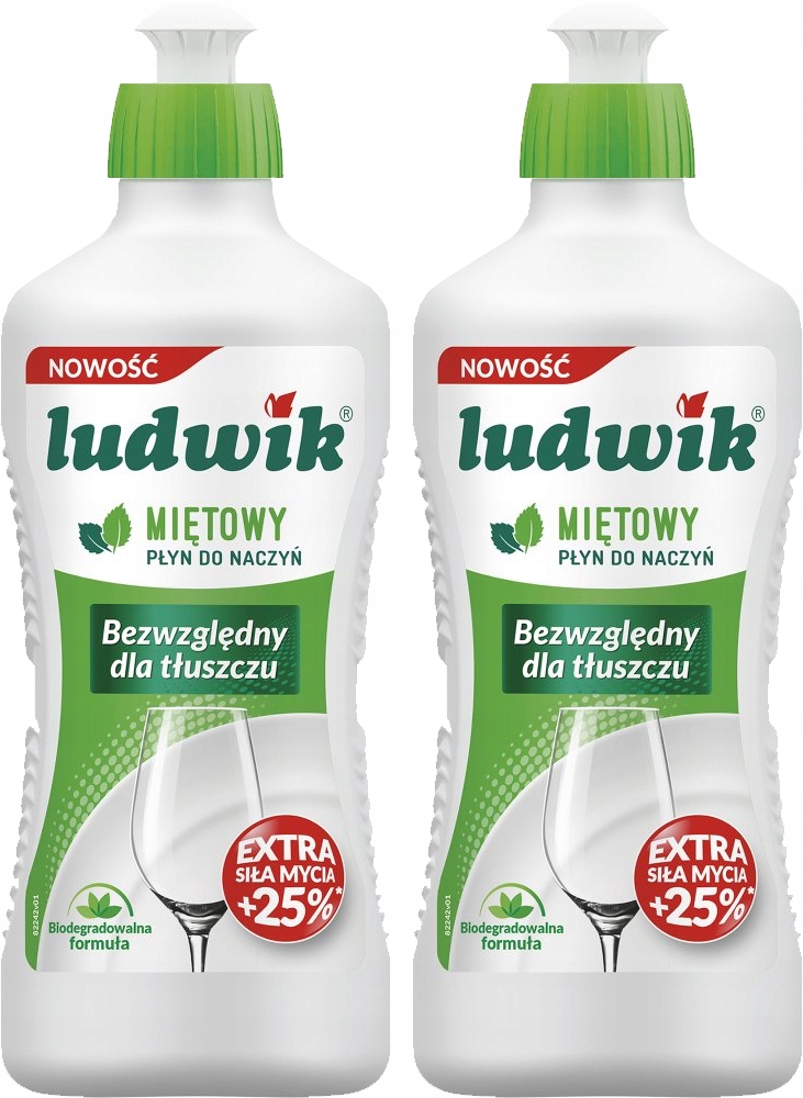 

Płyn Do Mycia Naczyń Ludwik miętowy 900g x 2