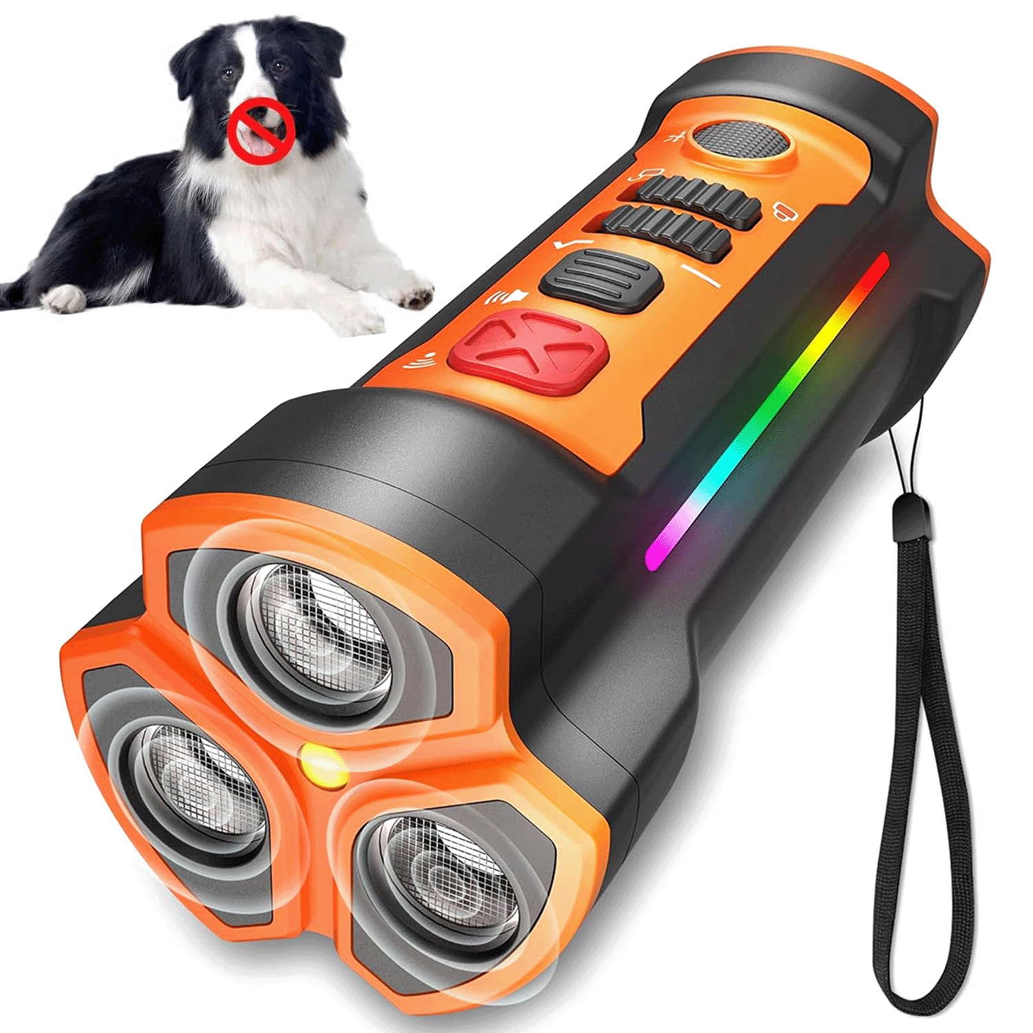 Levně Přenosný Odpuzovač Štěkání S Dosahem 55 M Pro Procházky A Výcvik Psů