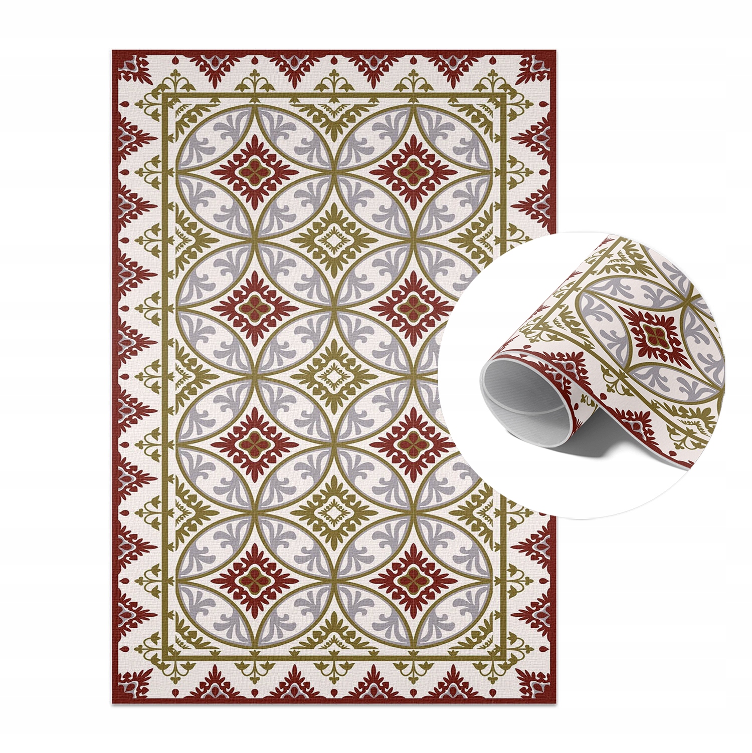 Tarasowy Dywan Pcv Outdoor Na Balkon Ogród Patio Wzór geometryczny 140x210