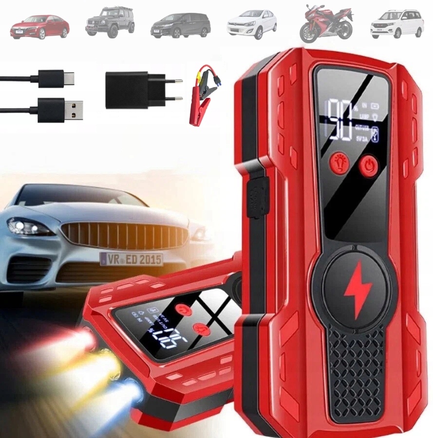 Startovací Sada Jump Starter Power Bank Startování Auta Nová