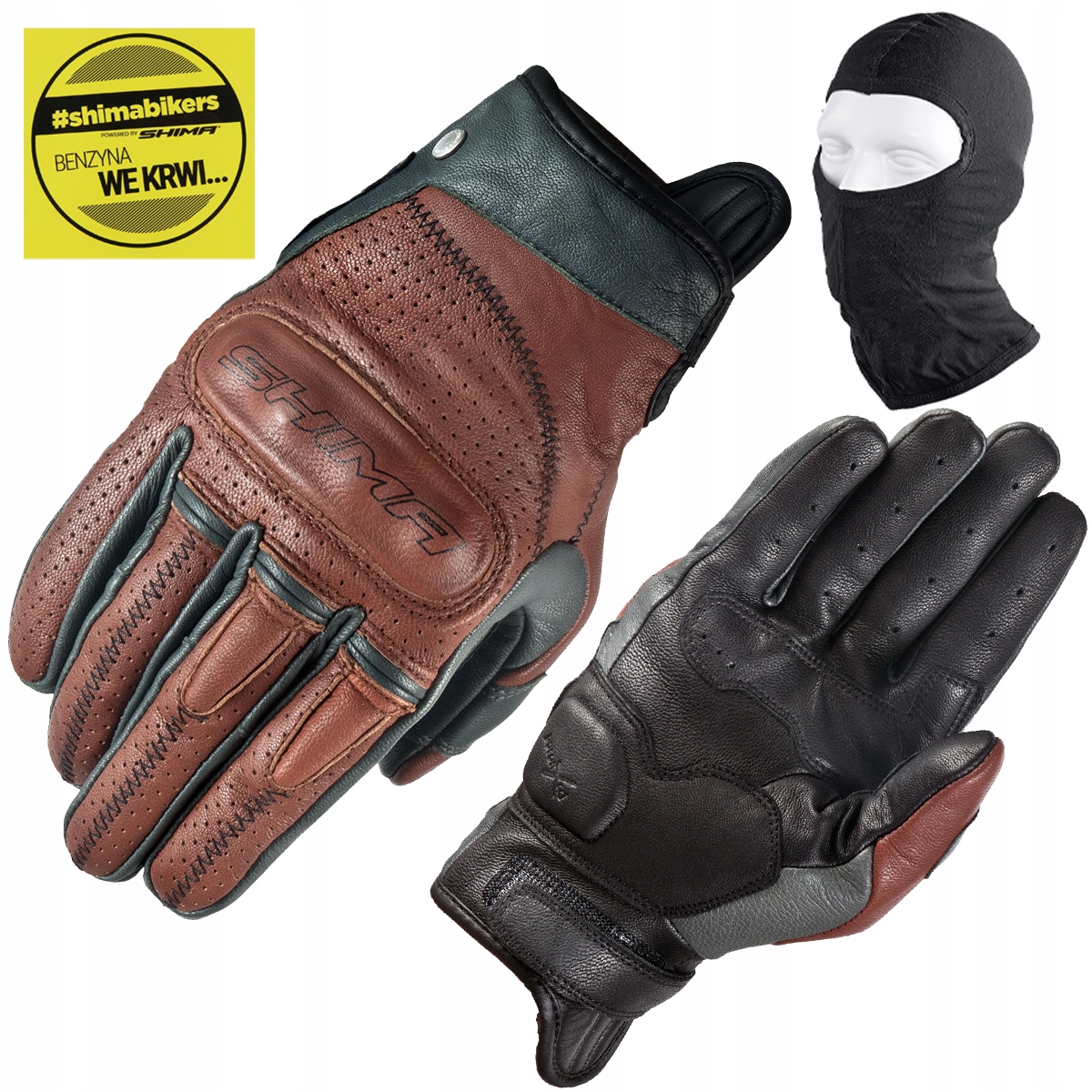 Motocyklové Rukavice Shima Caliber Brown Klasické Pánske Darček